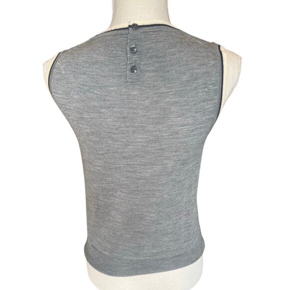 J.Crew 100% Merino Wool Sweater Vest Gray Women’s Size Small - Picture 2 of 4